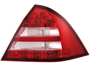 Focos Faros traseros LED Mercedes Benz W203 clase C 00-04 rojo/cristal