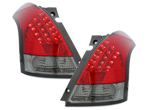 Focos Faros traseros LED Suzuki Swift 05-09 rojo/ahumado
