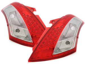 Focos Faros traseros LED Suzuki Swift 05-09 rojo/cristal