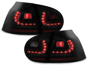 LITEC Focos Faros traseros LED VW Golf V 03-09 negro/ahumado