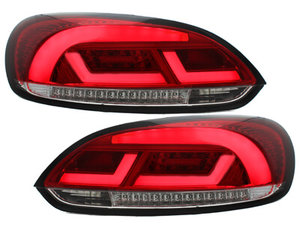 LITEC Focos Faros traseros LED VW SCIROCCO III 08-10 rojo/cristal con intermitentes dinamicos