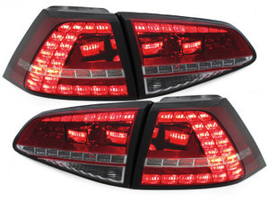 DECTANE Focos Faros traseros VW Golf VII 13+ rojo/crystal