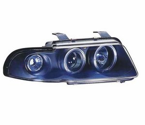 Focos delanteros Angel Eyes negros para Audi A4 94-98