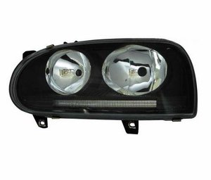 Focos delanteros para VW Golf III negros con look Golf V