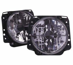 Focos delanteros claros Cristal Look para Vw Golf II cruz negra