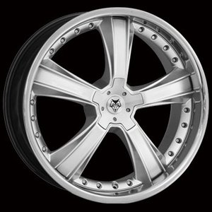 Kit 4 llantas Wolf Design Alloy Wheels WOLF RR Hyper Silver & SS Lip 8.5 x 20