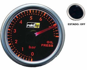 Reloj de presion de aceite serie ambar Raid hp func escaner