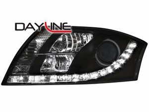 Focos delanteros luz diurna DAYLINE para AUDI TT 98-05 negros