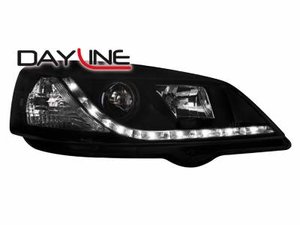 Focos delanteros luz diurna DAYLINE para Opel Astra G 98-04 negros