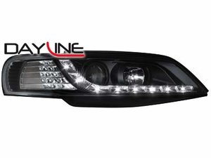 Focos delanteros luz diurna DAYLINE para Opel Vectra B 99-01 negros