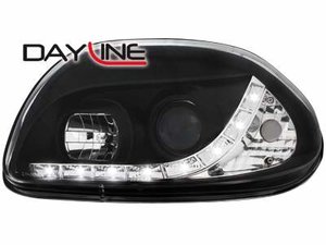 Focos delanteros luz diurna DAYLINE para Renault Clio II 98-01 negros