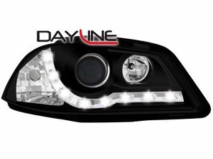 Focos delanteros luz diurna DAYLINE para Seat Ibiza 6L 03-08 negros