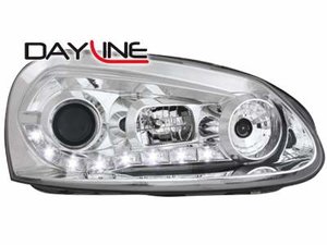 Focos delanteros luz diurna DAYLINE para VW Golf V 03-09