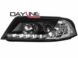 Focos delanteros luz diurna DAYLINE para VW Passat 3BG 00-04 TFL-Optik negros